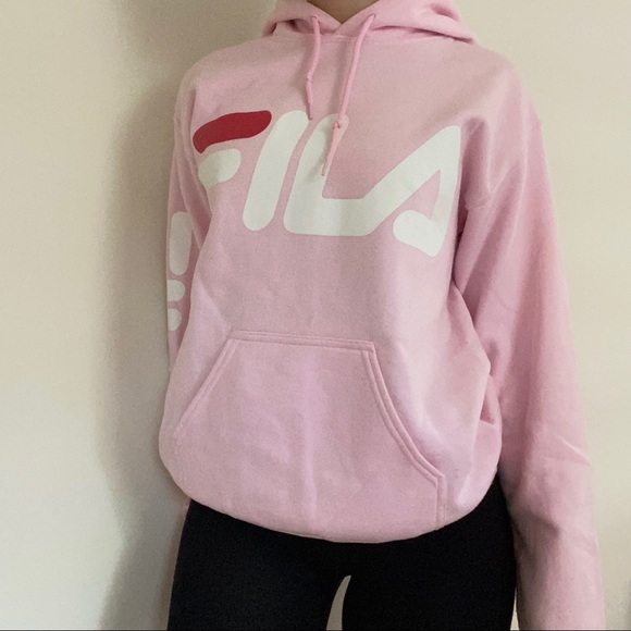 fila script hoodie sweatshirt